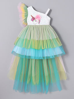 Hopscotch - Unicorn Tulle Applique Party Dress