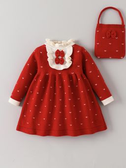 Hopscotch - Polka Dot Bow Detail Dress