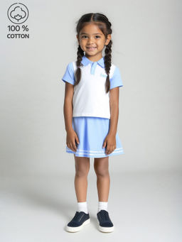 Hopscotch - 2-Pc Pure Cotton Blouse & Skirt