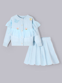 Hopscotch - 2-Pc Bloom & Bow Textured Skirt Set