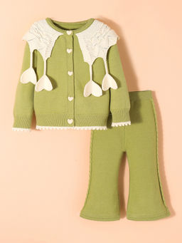 Hopscotch - 2-Pc Heart Applique Sweater & Pants