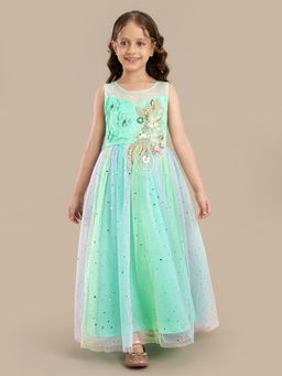 Hopscotch - Beaded Gown with Detachable Bow