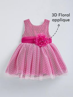 Hopscotch - Textured Floral Party Dress