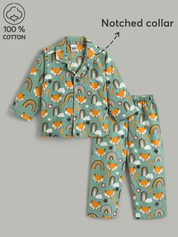 Hopscotch - 2-Pc Fox & Rainbow Cotton Pajama Set