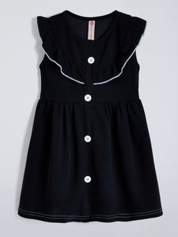 Hopscotch - Ruffle Embellished Casual Dress