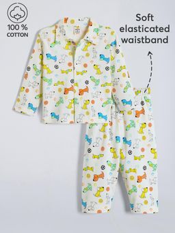 Hopscotch - 2-Pc Cotton Puppy Play Shirt & Pajama