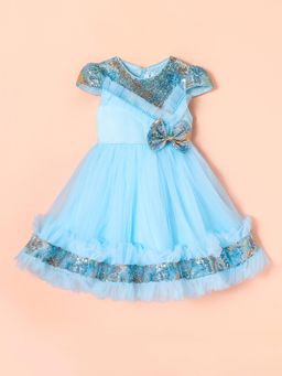 Hopscotch - Sequin Sparkle Bow Party Dress