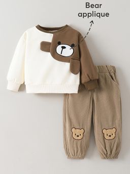 Hopscotch - 2-Pc Animal Applique Sweatshirt & Pant