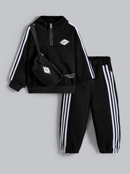 Hopscotch - 2-Pc Side Stripes Sporty Jogger Set