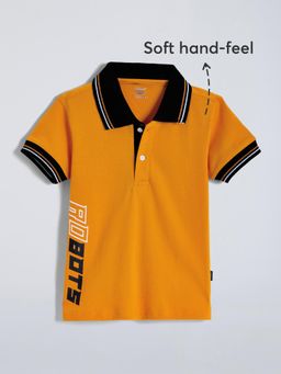 Hopscotch - Side Text Cotton Polo T-shirt