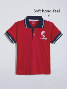 Hopscotch - Text Cotton Polo T-shirt