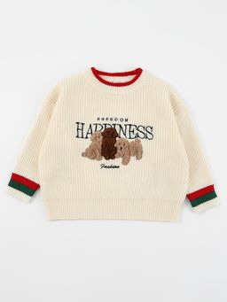 Hopscotch - Animal Applique Full-Sleeve Sweater