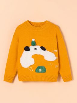 Hopscotch - Ribbed Applique Sweater