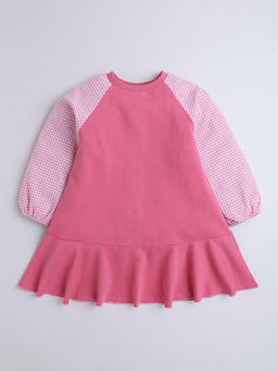 Hopscotch - Ruffled Hem Gingham Casual Dress