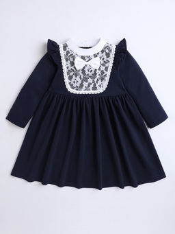 Hopscotch - Lace Embellished Casual Dress