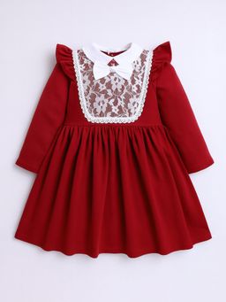 Hopscotch - Lace Embellished Casual Dress
