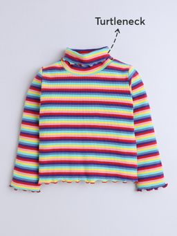 Hopscotch - Spectrum Striped Ribbed T-shirt
