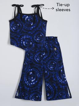 Hopscotch - 2-Pc Artistic Tie-Dye Swirl Blouse & Pants