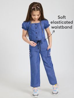Hopscotch - 2-Pc Ruffle Pocket Embroidered Jeans Set