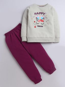 Hopscotch - 2-Pc Unicorn Cotton Sweatshirt & Joggers