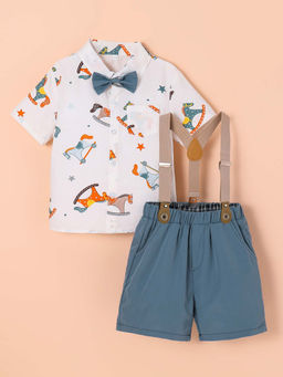 Hopscotch - 2-Pc Cruisin' Bowtie Shirt & Shorts