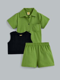 Hopscotch - 3-Pc Tank Top, Shirt & Shorts