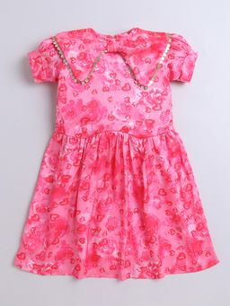 Hopscotch - Bow Embellished Satin Dress