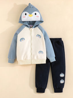 Hopscotch - 2-Pc Arctic Penguin Cotton Jogger Set