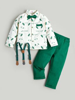 Hopscotch - 2-Pc Classic Typographic Shirt & Pants