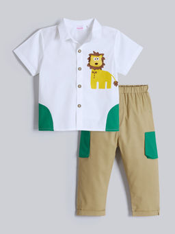 Hopscotch - 2-Pc Pure Cotton Shirt & Pants