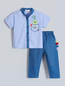 Hopscotch - 2-Pc Pure Cotton Shirt & Pant