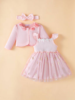 Hopscotch - Flower Detail Shrug Dress