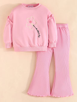 Hopscotch - 2-Pc Flower Detail Pants Set