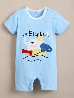 Hopscotch - Elephant Pool Cotton Romper