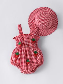 Hopscotch - Strawberry 3D Applique Onesie