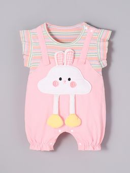 Hopscotch - Bunny Applique Cotton Romper