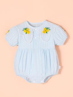 Hopscotch - Floral Embroidered Onesie