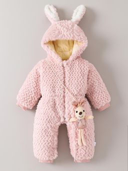 Hopscotch - Bunny Ear Hood Fuzzy Bodysuit