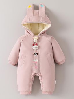 Hopscotch - Bunny Ear Applique Hooded BodySuit