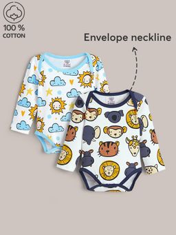 Hopscotch - 2-Pack Cotton Safari Sky Onesies