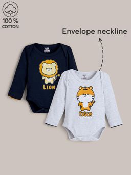 Hopscotch - 2-Pack Cotton Animal Onesies