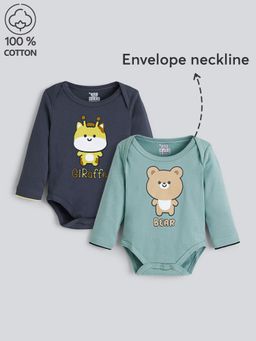 Hopscotch - 2-Pack Cotton Animal Onesies