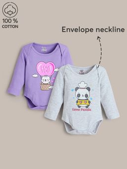Hopscotch - 2-Pack Cotton Love You Panda Onesies
