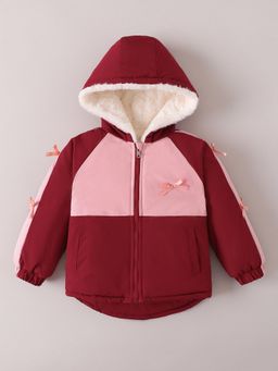 Hopscotch - Colour-Block Bow Applique Jacket