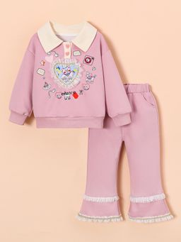 Hopscotch - 2-Pc Contrast Collar Pant Set