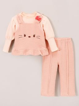 Hopscotch - 3-Pc Kitty Knit Pant Set