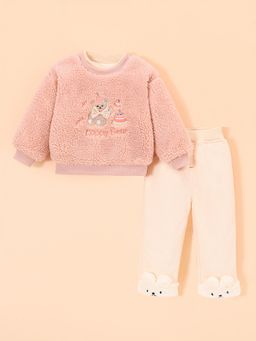 Hopscotch - 2-Pc Teddy Applique Pant Set