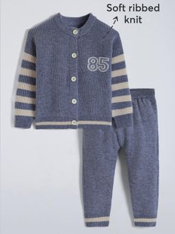Hopscotch - 2-Pc Textured Striped Sweater & Pants
