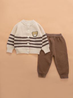 Hopscotch - 2-Pc Teddy Applique Sweater & Pants