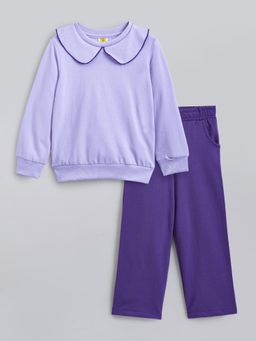 Hopscotch - 2-Pc Peter Pan Collar Sweatshirt & Pants